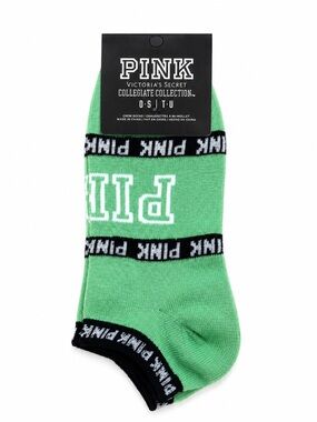 PINK Victoria’s Secret Collegiate Crew Socks Mint Green NWT